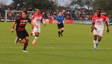 Chicharito, en la Florida Cup ante Santa Fe.