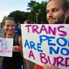 What has Biden said about the Pentagon banning transgender people in the military?