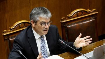 FILE PHOTO: Chile's Finance Minister Mario Marcel speaks during the final discussions to vote on the Trans-Pacific Partnership at the congress in Valparaiso, Chile October 4, 2022. REUTERS/Rodrigo Garrido/File Photo