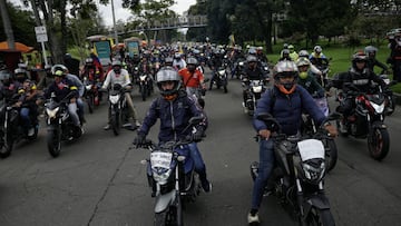 Motociclistas en Bogotá.