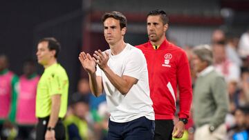 Iñigo Pérez, durante el partido contra el Betis.