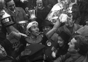 Eddy Merckx es el ciclista que más veces ha ganado la 'clásica' italiana. Siete veces de las 11 ocasiones en las que participó entre 1966 y 1976.