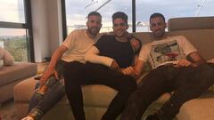 Busquets y Alba visitaron a Bartra a tres días de la Juventus