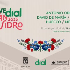 Concierto gratis de Cadena Dial por San Isidro: Orozco, Merche, David de María, Huecco y Conchita