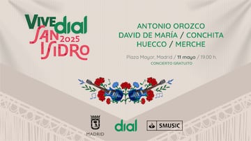 Concierto gratis de Cadena Dial por San Isidro: Orozco, Merche, David de María, Huecco y Conchita