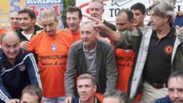 Johan Cruyff, en el partido de Sitges.