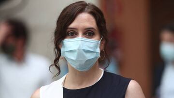 Foto recurso de la presidenta de la Comunidad de Madrid, Isabel Díaz Ayuso, a su llegada a la presentación del Plan Juntos 2020.