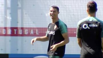 Tan feliz que se siente el rey del Mundial: la actitud de Cristiano en el entrenamiento
