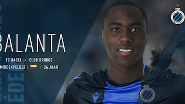 &Eacute;der Balanta es nuevo jugador del Brujas de B&eacute;lgica