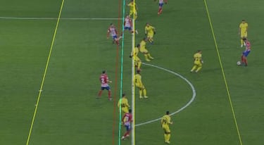 Arias está 34 centímetros en fuera de juego