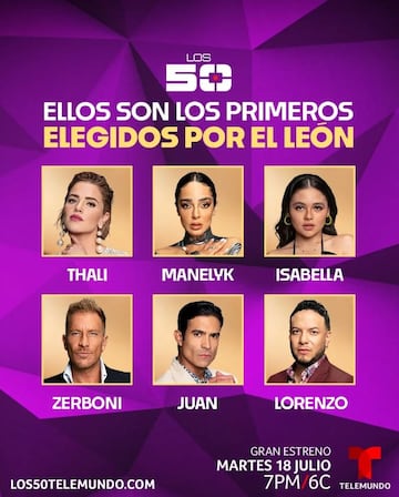 Famosos confirmados de Los 50.