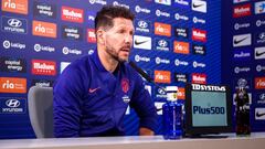 Simeone, en rueda de prensa.