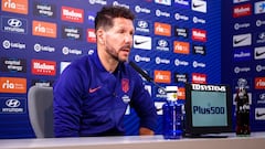 Simeone, en rueda de prensa.