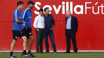 Machín, durante un entrenamiento.