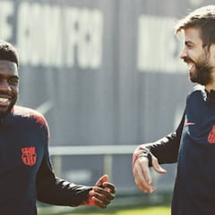 El vacile con réplica de Gerard Piqué a Samuel Umtiti