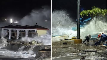 Llegan las primeras afectaciones del Huracán ‘Erick’ en costas de Oaxaca y Guerrero; hay elevado oleaje y lluvias extraordinarias.