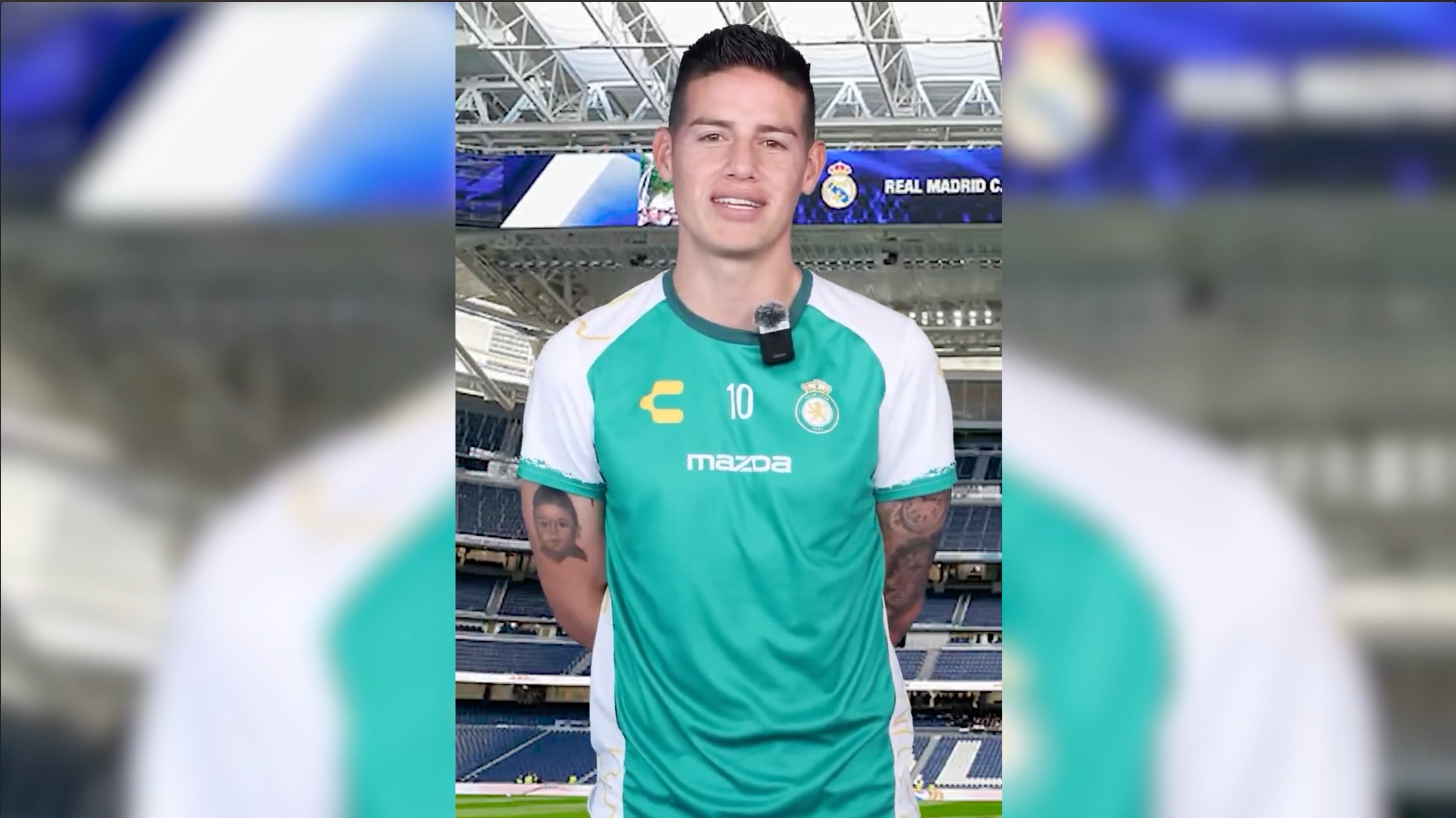 James no se olvida del Madrid y lo felicita en su aniversario