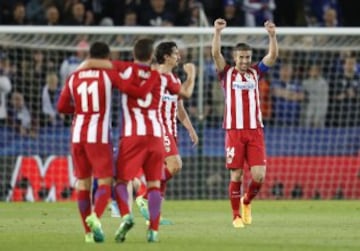 Los jugadores celebran el pase a las semifinales de la Champions.