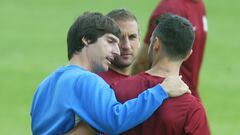 Javi Enríquez, hijo de Enríquez Negreira, durante su etapa como 'coach' en el Girona