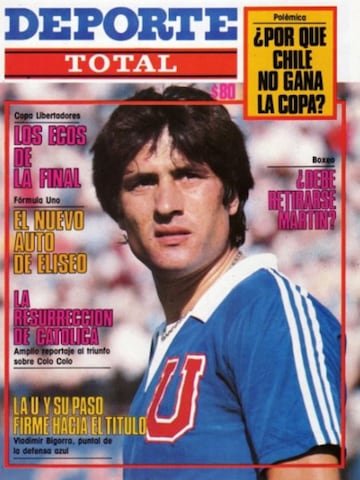 Vladimir Bigorra: 575 partidos en Universidad de Chile y Cobresal.