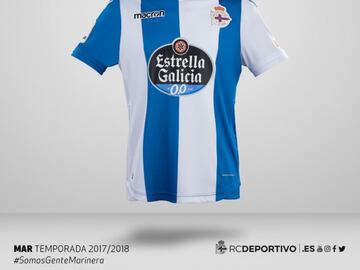 Deportivo Macron produced 17/18 kits (home)