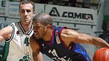 <b>IMPARABLE.</b> MLa defensa del Villeurbanne no pudo con Macijauskas.