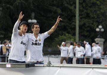 Victory parade down the Castellana after winning the league with Real Madrid. 2012