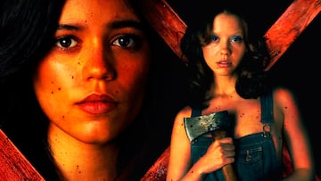 Mia Goth y Jenna Ortega en X