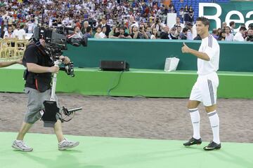 Cristiano Ronaldo en el estadio Santiago Bernabéu.