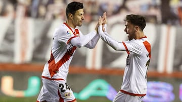 Javi Guerra celebra su gol conseguido ante el Sevilla Atl&eacute;tico.