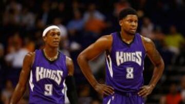 Rajon Rondo y Rudy Gay.