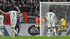 Turin (Italy), 12/02/2023.- Juventus' Adrien Rabiot scores the 1-0 goal during the Italian Serie A soccer match between Juventus FC and ACF Fiorentina in Turin, Italy, 12 February 2023. (Italia) EFE/EPA/ALESSANDRO DI MARCO
