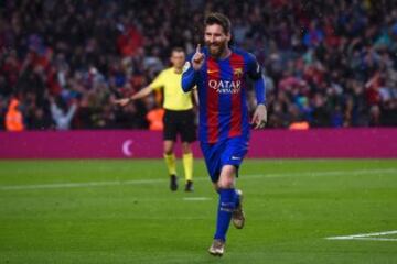 Messi celebra el 2-0.