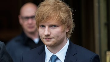 Singer Ed Sheeran exits the Manhattan federal court for his copyright trial in New York City, U.S., April 25, 2023.  REUTERS/Eduardo Munoz