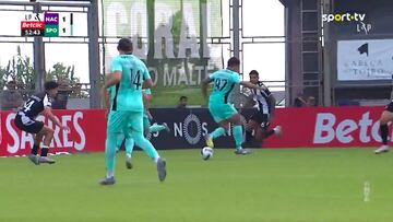 La acción de gol que le invalidaron fue a los 66 minutos.