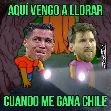 Los memes del triunfo de Chile ante Portugal de Cristiano