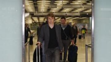 Luka Modric, a su llegada a Madrid.