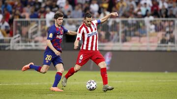 Koke abrió el marcador en la segunda parte. 0-1.