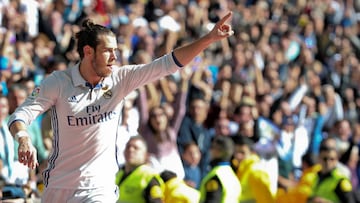 Gareth Bale celebra uno de sus goles.