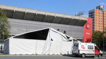 Estudiantes de La Plata cedi&oacute; las instalaciones de su nuevo estadio, la zona del estacionamiento y el patio del &quot;Paseo de los Profesores&quot;.