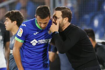 Bordalás, durante el encuentro entre el Getafe y el Celta.
