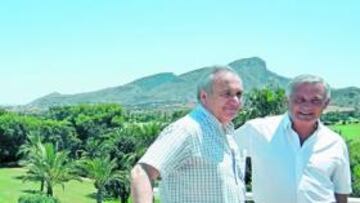 <b>BUEN MOMENTO. </b>Alfonso García, presidente del Almería, ayer en La Manga.