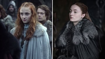 As luca Sophie Turner como Sansa Stark en la primera y ltima temporada de Game of Thrones.