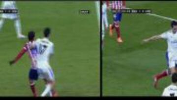 Madrid y Atlético pidieron dos penaltis sobre Arbeloa y Costa