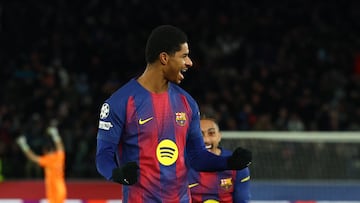 Rashford celebra su gol de alta ante el Copenhague.