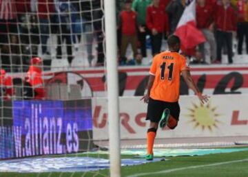 0-1. Keita celebra el primer gol.