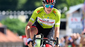 El ciclista esloveno Tadej Pogacar, durante la quinta etapa del Tour de Eslovenia.