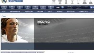 Twitter descubre un perfil de Modric en la web del Madrid