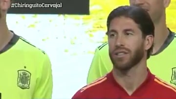 Ramos cringes as Carvajal asked about Bale's Madrid situation