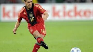 Phlipp Lahm durante un partido de la selección alemana.